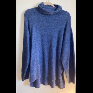 Blue turtle neck sweater